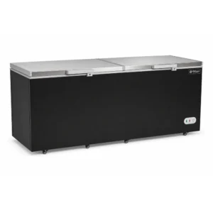 Black storage chest freezer for cafés, takeaway shops and compact kitchens