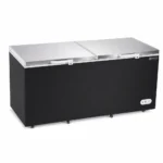 Black storage chest freezer for cafés, takeaway shops and compact kitchens