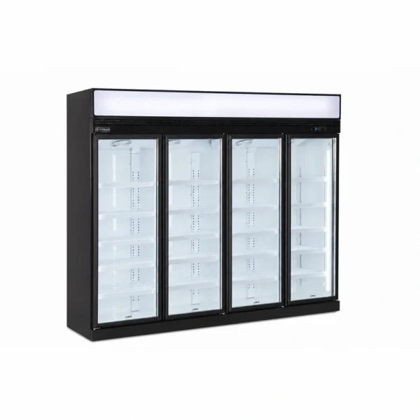 2100L commercial glass door display fridge for supermarkets
