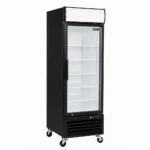 1 door upright display fridge with glass doors and LED lighting
