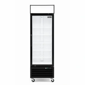 Wellquip 620L 1 door upright display fridge LA81 front view