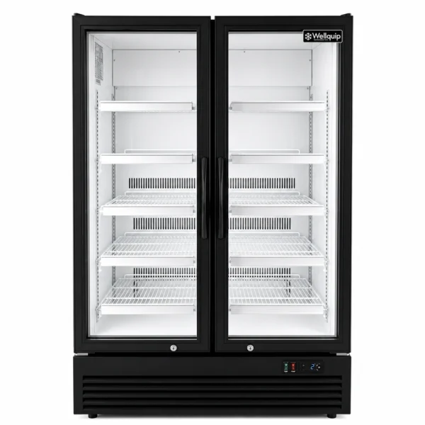 LG300A low-profile retail display fridge front view