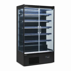 Commercial multideck display fridge with glass doors