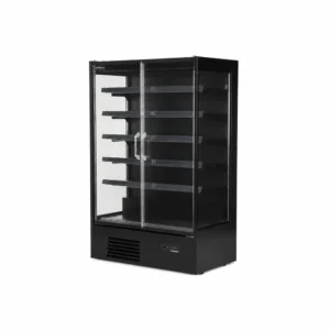 Black multideck display fridge for retail stores
