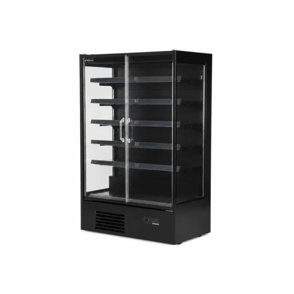 Black multideck display fridge for retail stores