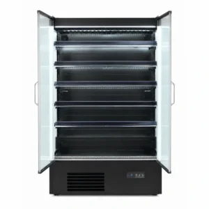 Commercial display fridge with air curtain cooling