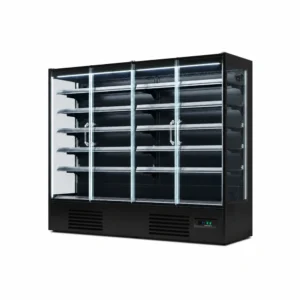 4 door commercial merchandising fridge with Low-E glass