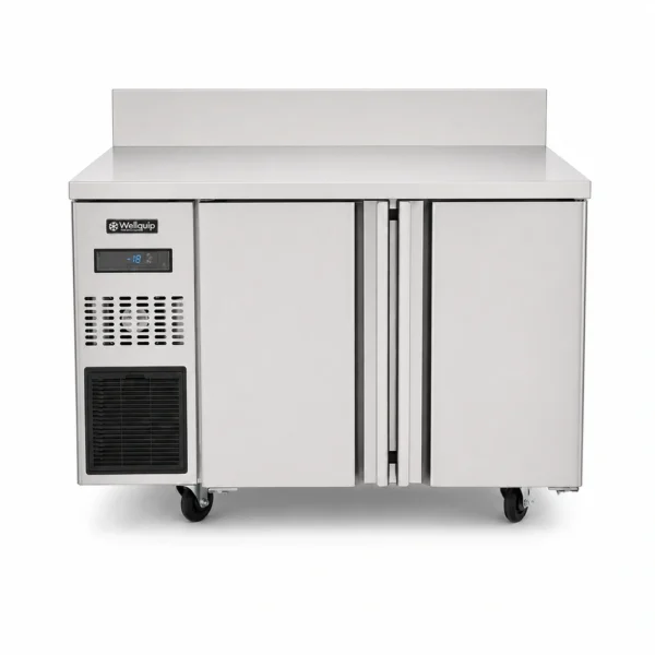 295L commercial kitchen freezer with splashback worktop