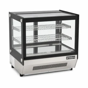 Countertop square glass cake display fridge for cafés and bakeries