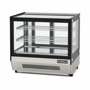 3-tier countertop cake display fridge with LED lighting
