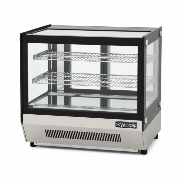 3-tier countertop cake display fridge with LED lighting
