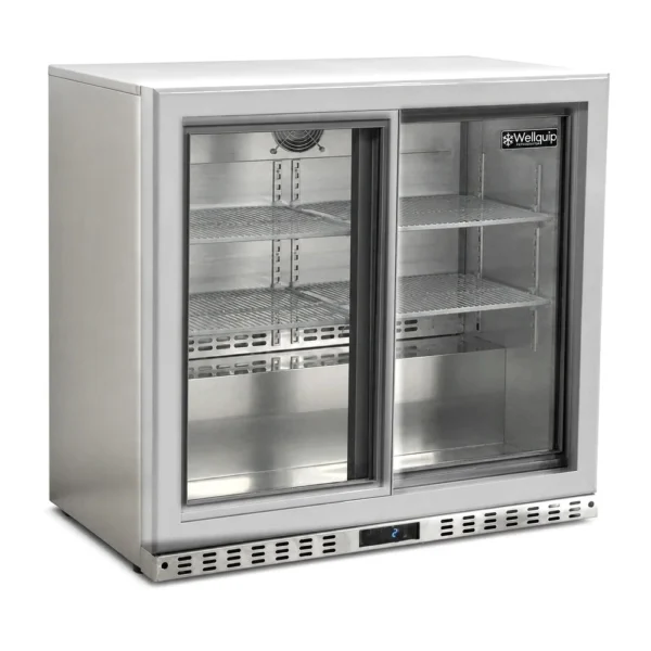 Stainless steel under bar fridge for cafés