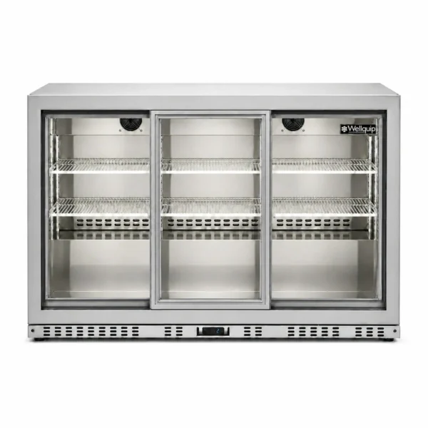BF350S_Front with doors closed Wellquip BF350S stainless steel bar fridge front view