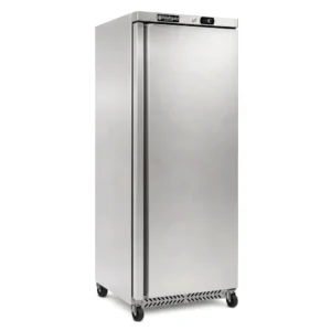 Stainless steel upright storage freezer for commercial kitchens