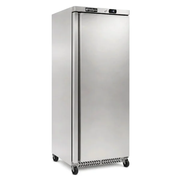 Stainless steel upright storage freezer for commercial kitchens