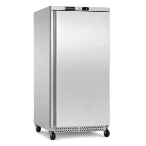 Stainless steel upright storage freezer for commercial kitchens