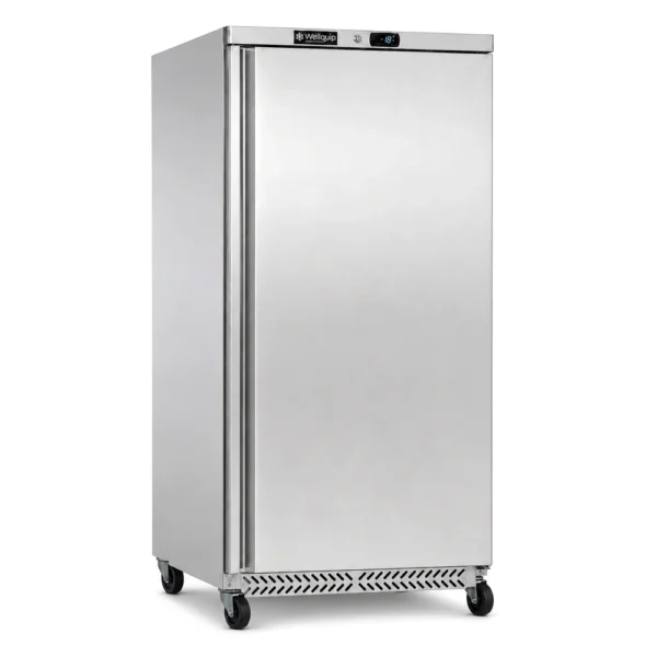 Stainless steel upright storage freezer for commercial kitchens