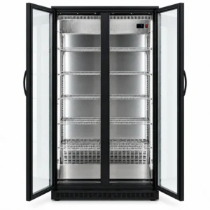 Black glass door bar fridge for hospitality venues