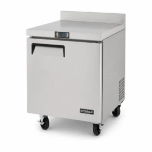 Wellquip USCB18 180L bench freezer with splashback