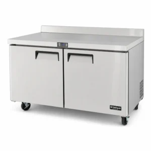 Wellquip USCB51 510L bench freezer with splashback