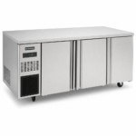 Commercial under bench freezer with stainless steel worktop