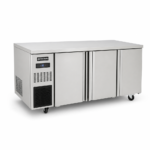 Under bench freezer with front-ventilated fan forced cooling