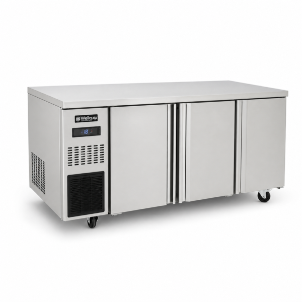 WC1880_Front-left with doors closed Under bench freezer with front-ventilated fan forced cooling