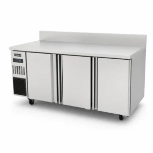 Wellquip WCB1880 550L bench freezer with splashback