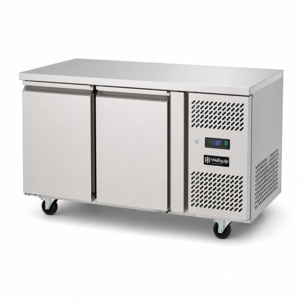 WFC28_Front-right with doors closed Wellquip WFC28 280L under bench freezer