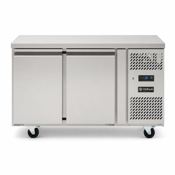 280L commercial kitchen under bench freezer front view
