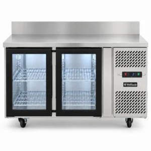 Wellquip WGAB28K 280L splashback bench fridge with LED lighting